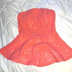 ⭐️SOLD⭐️Floral Print Pink/Peach Charlotte Russe Crop Top